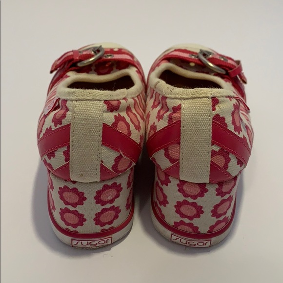 Girls Sugar Floral Wedge Shoe Size : 1 - Picture 3 of 5